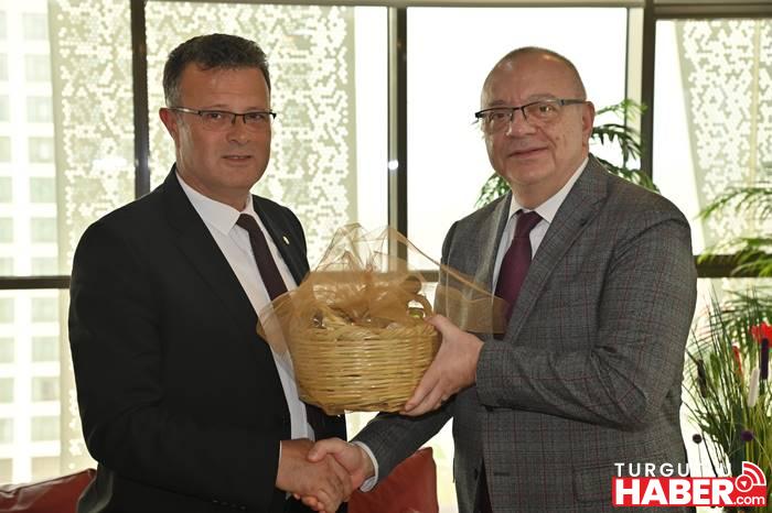 Başkan Ergün Başkan Öküzcüoğlu’nu Konuk Etti
