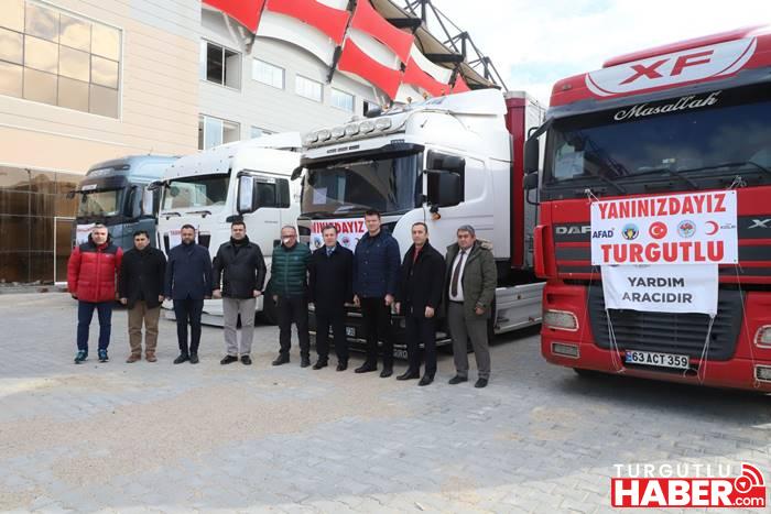 Turgutlu’da Toplanan Yardım Malzemeleri Yola Çıktı