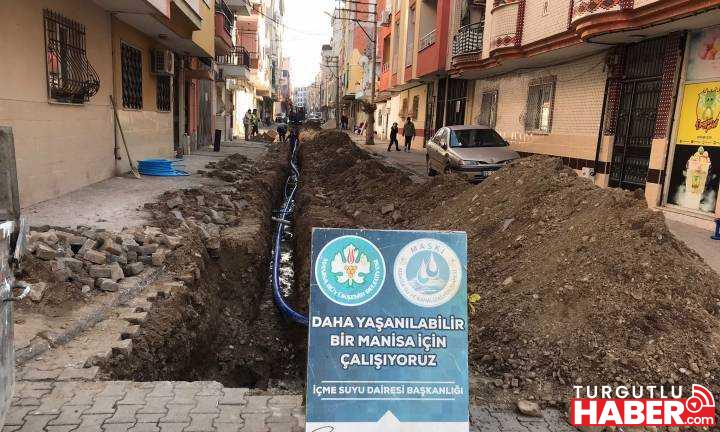MASKİ'den Turgutlu Merkez'de İçme Suyu Hattı Yenileme Çalışması