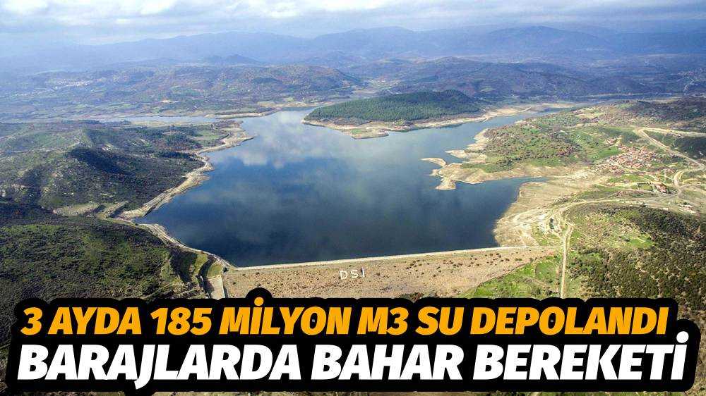3 ayda 185 milyon m3 su depolandı