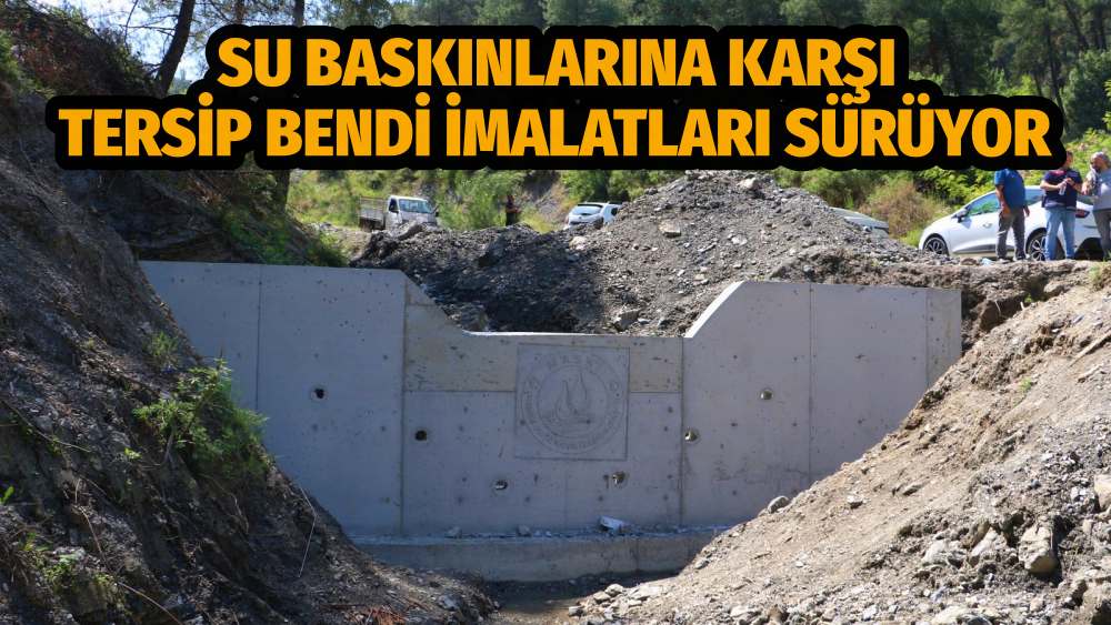 Bozköy Deresinde Tersip Bendi İmalatları Sürüyor