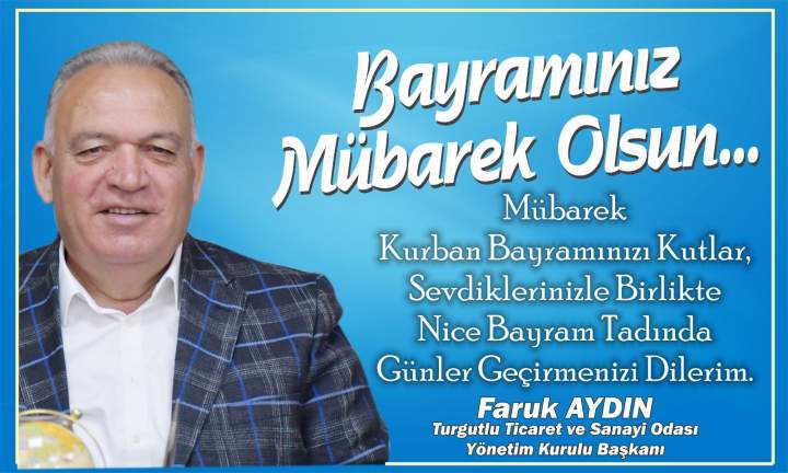 TUTSO Başkanı Aydın'dan Kurban Bayramı Mesajı