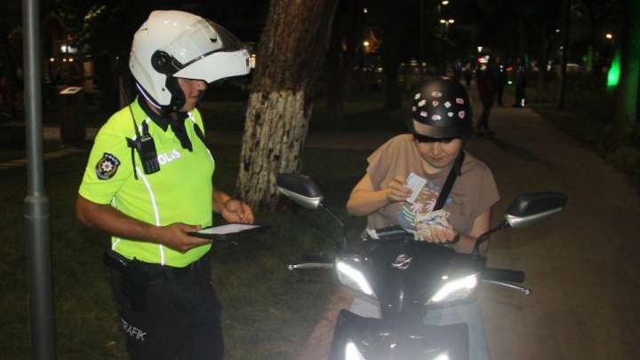 Akhisar Kültürpark’ta Motosiklet Denetimi