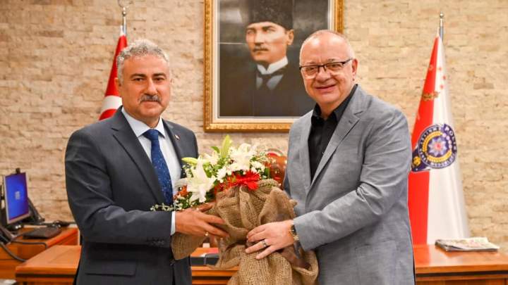 Başkan Ergün’den, Emniyet Müdürü Aktaş’a Hayırlı Olsun Ziyareti