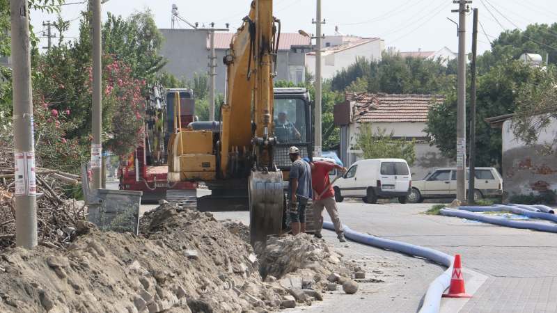 Saruhanlı Beydere Caddesi’nde İçme Suyu Terfi Hattı Yenileniyor