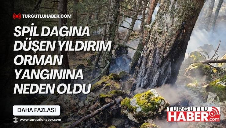SPİL DAĞINA DÜŞEN YILDIRIM ORMAN YANGININA NEDEN OLDU