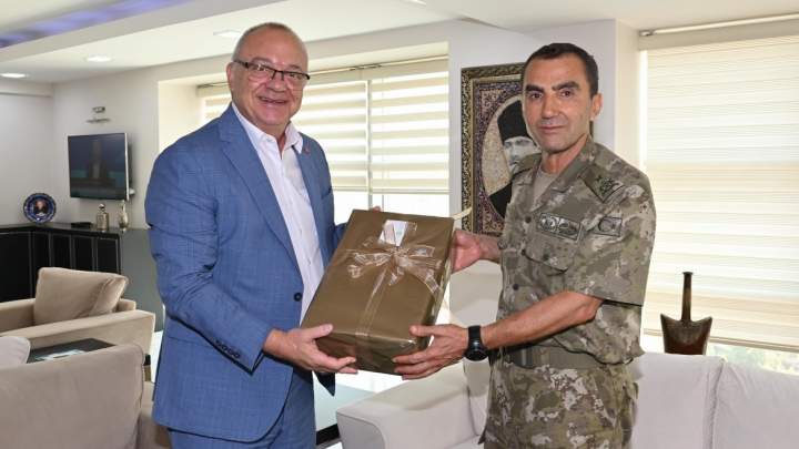 Tugay Komutanı’ndan Başkan Ergün’e Veda Ziyareti