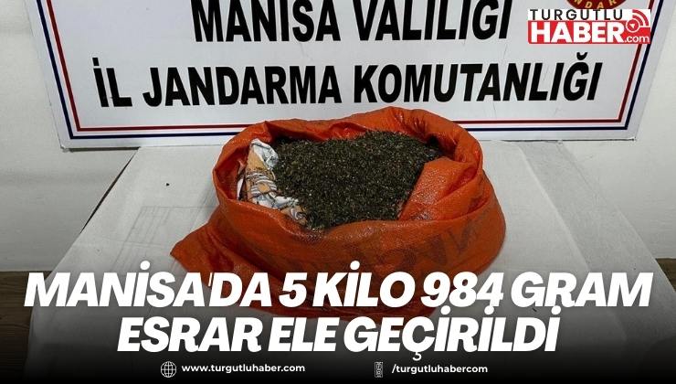 Manisa'da 5 kilo 984 gram esrar ele geçirildi