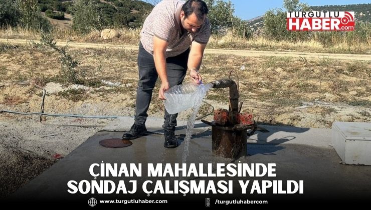 Çinan Mahallesinde Sondaj Çalışması Yapıldı