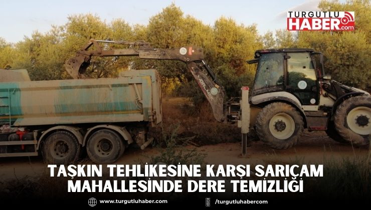 Taşkın Tehlikesine Karşı Sarıçam Mahallesinde Dere Temizliği