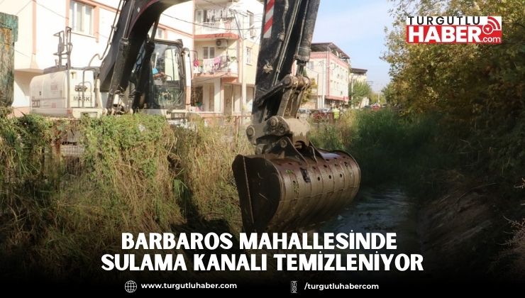 Barbaros Mahallesinde Sulama Kanalı Temizleniyor