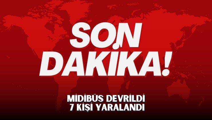 Midibüs Devrildi 7 Kişi Yaralandı