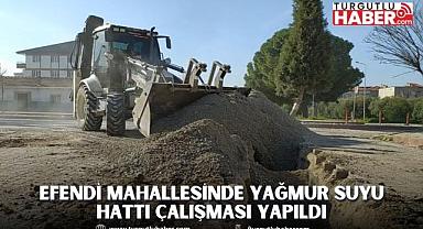 Efendi Mahallesinde Yağmur Suyu Hattı Çalışması Yapıldı