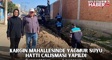 Kargın Mahallesinde Yağmur Suyu Hattı Çalışması Yapıldı