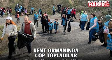 KENT ORMANINDA ÇÖP TOPLADILAR 