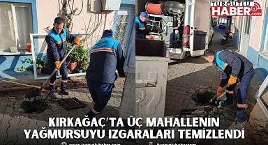 Kırkağaç’ta Üç Mahallenin Yağmursuyu Izgaraları Temizlendi