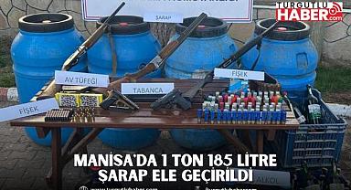 Manisa'da 1 Ton 185 Litre Şarap Ele Geçirildi