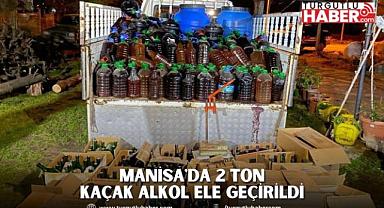 Manisa'da 2 Ton Kaçak Alkol Ele Geçirildi