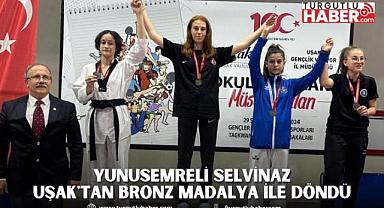 YUNUSEMRELİ SELVİNAZ UŞAK'TAN BRONZ MADALYA İLE DÖNDÜ