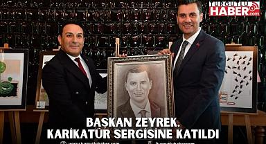 Başkan Zeyrek, karikatür sergisine katıldı