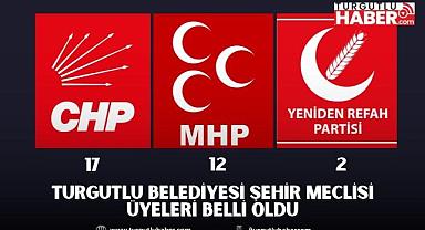 Turgutlu Belediyesi Şehir Meclisi Üyeleri Belli Oldu