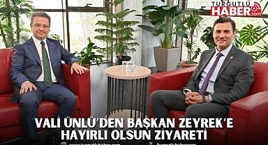 Vali Ünlü’den Başkan Zeyrek’e Hayırlı Olsun Ziyareti