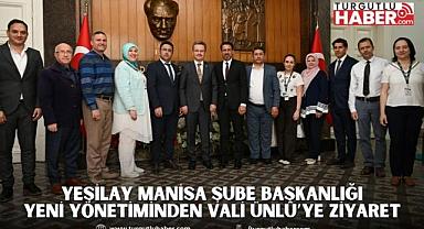 Yeşilay Manisa Şube Başkanlığı Yeni Yönetiminden Vali Ünlü’ye Ziyaret