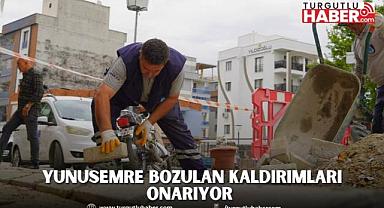 YUNUSEMRE BOZULAN KALDIRIMLARI ONARIYOR 