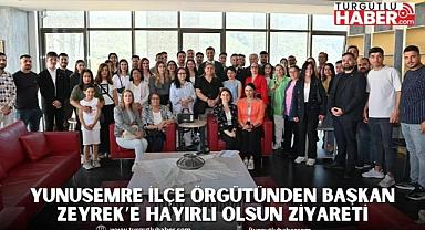 Yunusemre ilçe örgütünden Başkan Zeyrek'e hayırlı olsun ziyareti