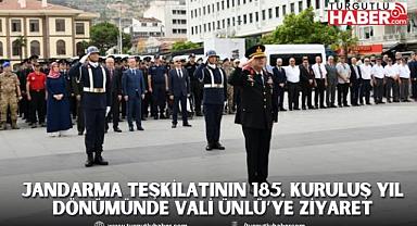 Jandarma Teşkilatının 185. Kuruluş Yıl Dönümünde Vali Ünlü’ye Ziyaret
