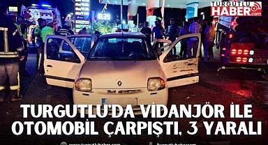Turgutlu'da vidanjör ile otomobil çarpıştı, 3 yaralı