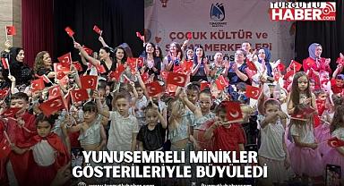 YUNUSEMRELİ MİNİKLER GÖSTERİLERİYLE BÜYÜLEDİ 