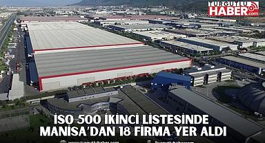 İSO 500 İKİNCİ LİSTESİNDE MANİSA’DAN 18 FİRMA YER ALDI