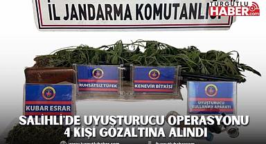 Salihli'de uyuşturucu operasyonu 4 kişi gözaltına alındı