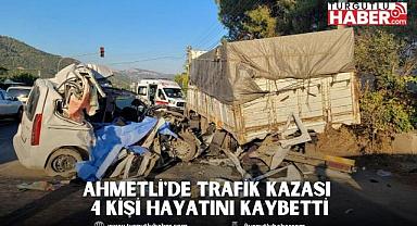 Ahmetli'de Trafik Kazası 4 Kişi Hayatını Kaybetti