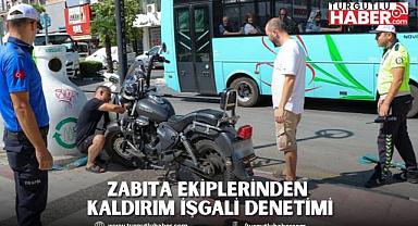 Zabıta ekiplerinden kaldırım işgali denetimi