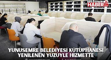 YUNUSEMRE BELEDİYESİ KÜTÜPHANESİ YENİLENEN YÜZÜYLE HİZMETTE