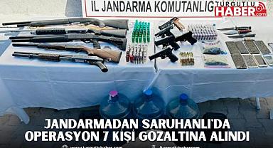 Jandarmadan Saruhanlı'da Operasyon 7 Kişi Gözaltına Alındı