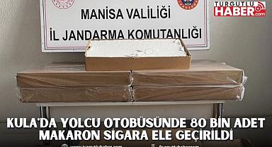 Kula'da Yolcu Otobüsünde 80 Bin Adet Makaron Sigara Ele Geçirildi