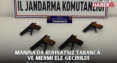 Manisa'da Ruhsatsız Tabanca ve Mermi Ele Geçirildi