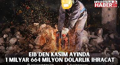 EİB’den kasım ayında 1 milyar 664 milyon dolarlık ihracat
