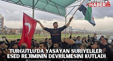 Turgutlu'da yaşayan Suriyeliler Esed rejiminin devrilmesini kutladı