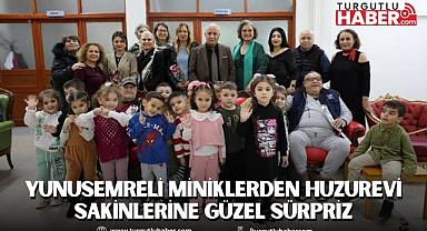 YUNUSEMRELİ MİNİKLERDEN HUZUREVİ SAKİNLERİNE GÜZEL SÜRPRİZ