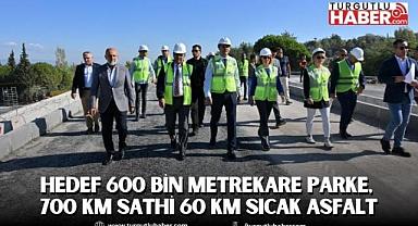 Hedef 600 Bin Metrekare Parke, 700 Kilometre Sathi 60 Kilometre Sıcak Asfalt