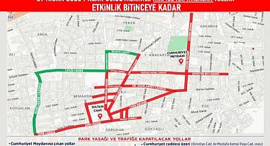 485. Uluslararası Manisa Mesir Macunu Festivali nedeniyle trafik düzenlemesi
