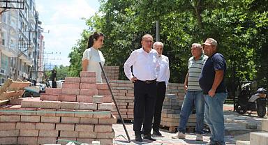 Başkan Çetin Akın Yol Yenileme Çalışmalarını Yerinde İnceledi