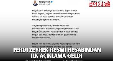 Ferdi Zeyrek’in resmi hesabından olayla ilgili ilk paylaşım
