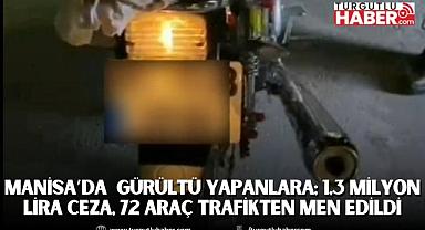Manisa’da Gürültü Yapanlara; 1,3 Milyon lira Ceza, 72 Araç Trafikten Men Edildi