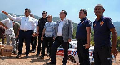 Başkan Besim Dutlulu Yangın Bölgelerinde İncelemelerde Bulundu