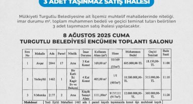 Turgutlu Belediyesi'nden 3 Taşınmaz İçin Satış İhalesi